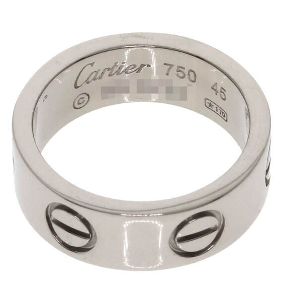 CARTIER 18k White Love Ring #45 - Picture 4 of 7
